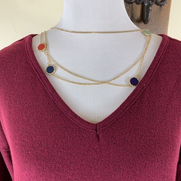 AMARYLLIS BURGUNDY LONG SLEEVE TOP - Picture 2 of 7